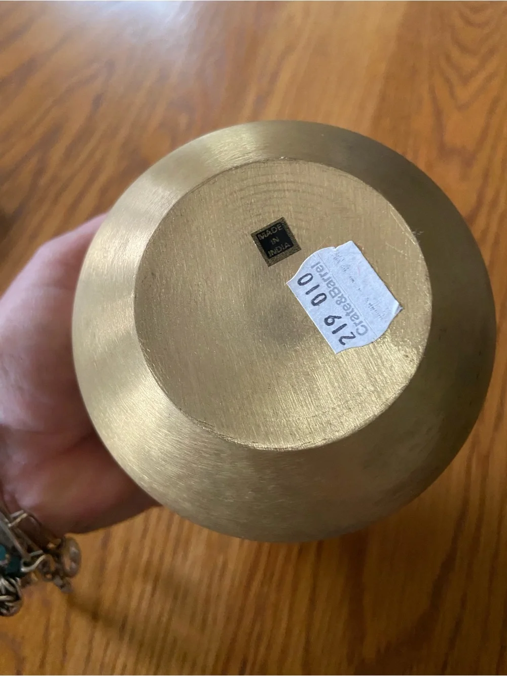 Vintage Crate&Barrel Brass Floral Cutout Votive Holder